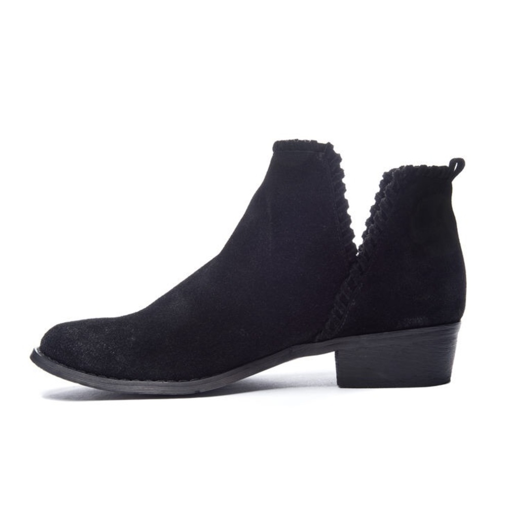 Black Suede Ankle Booties - Picture 6 of 8